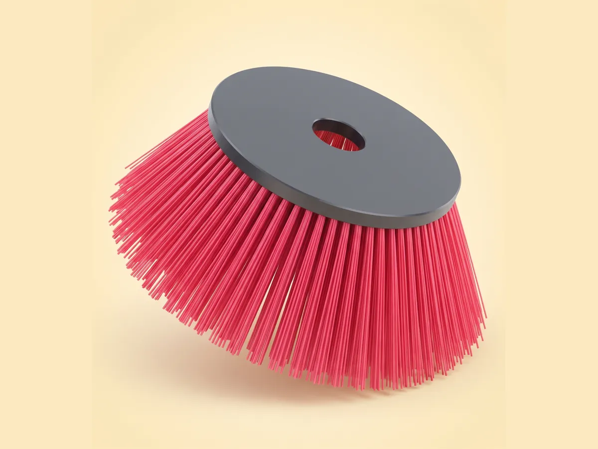 Cepillo lateral para barredora industrial Eveplast con fibra roja