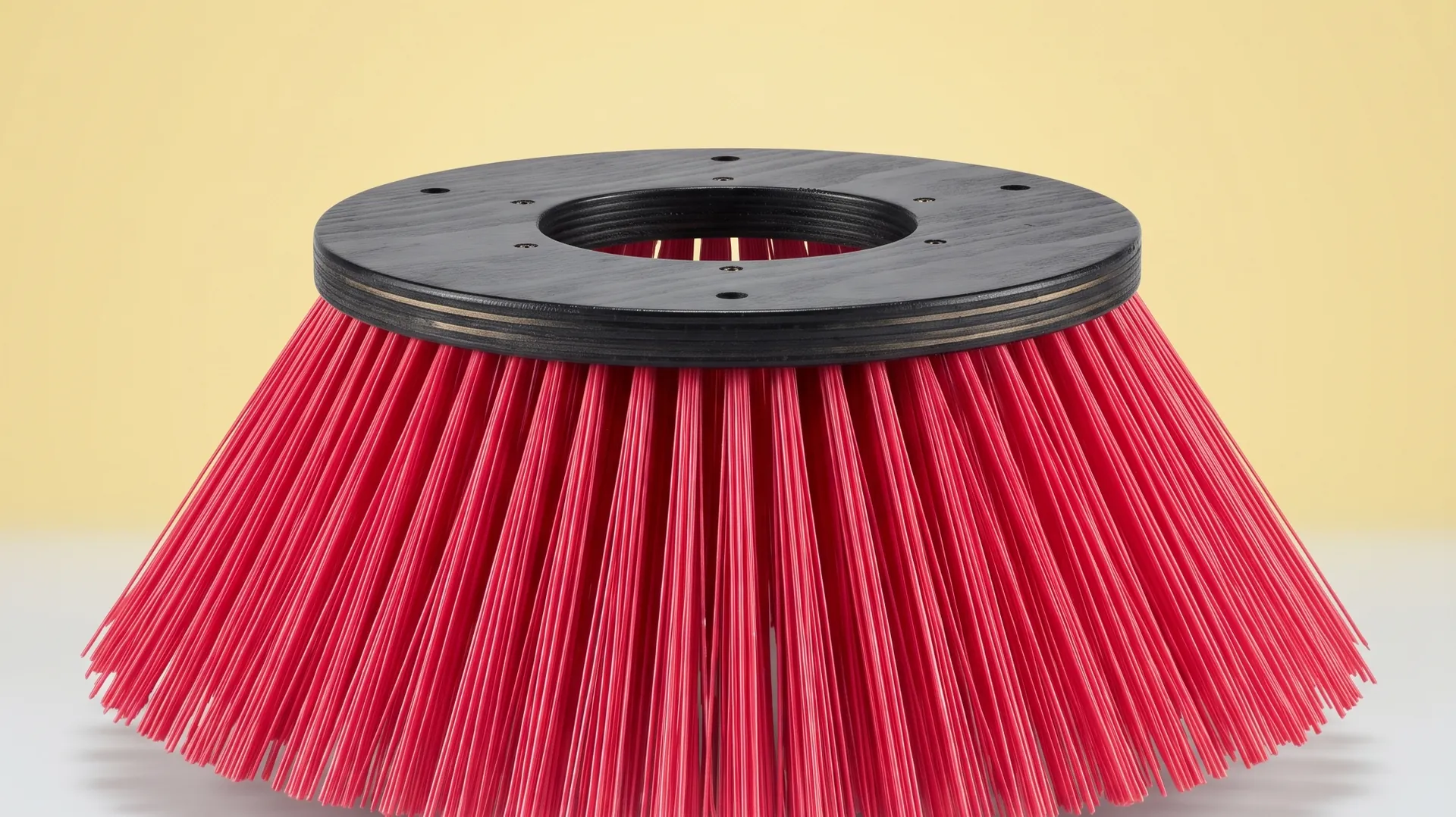 Cepillo para barredora industrial Eveplast con fibra roja y base negra